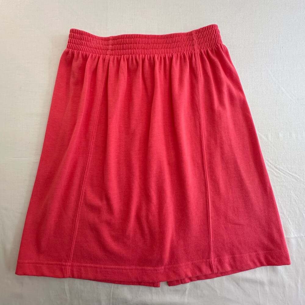 Abernathy Red Elastic Waist Terry Cloth Mini Skirt